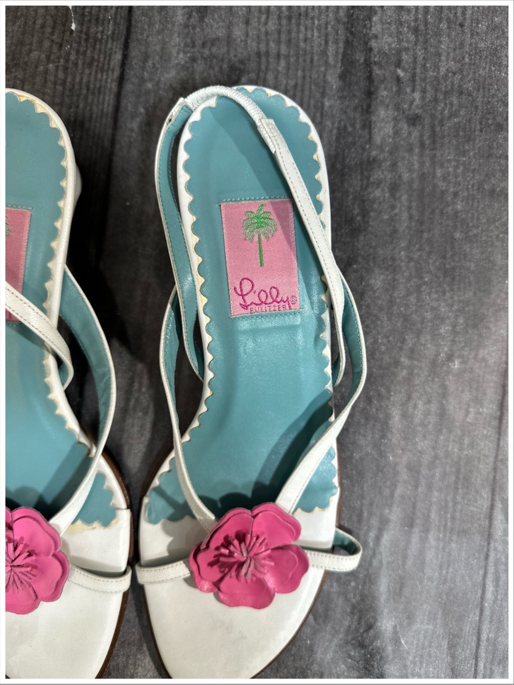 Vintage Lilly Pulitzer Kitten Heel Sandals [S4183] - Picture 6 of 11